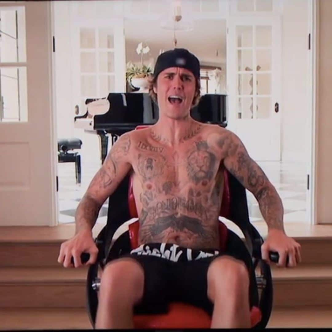 Justin Bieber endorses office chair shirtless on ‘Shark Tank’