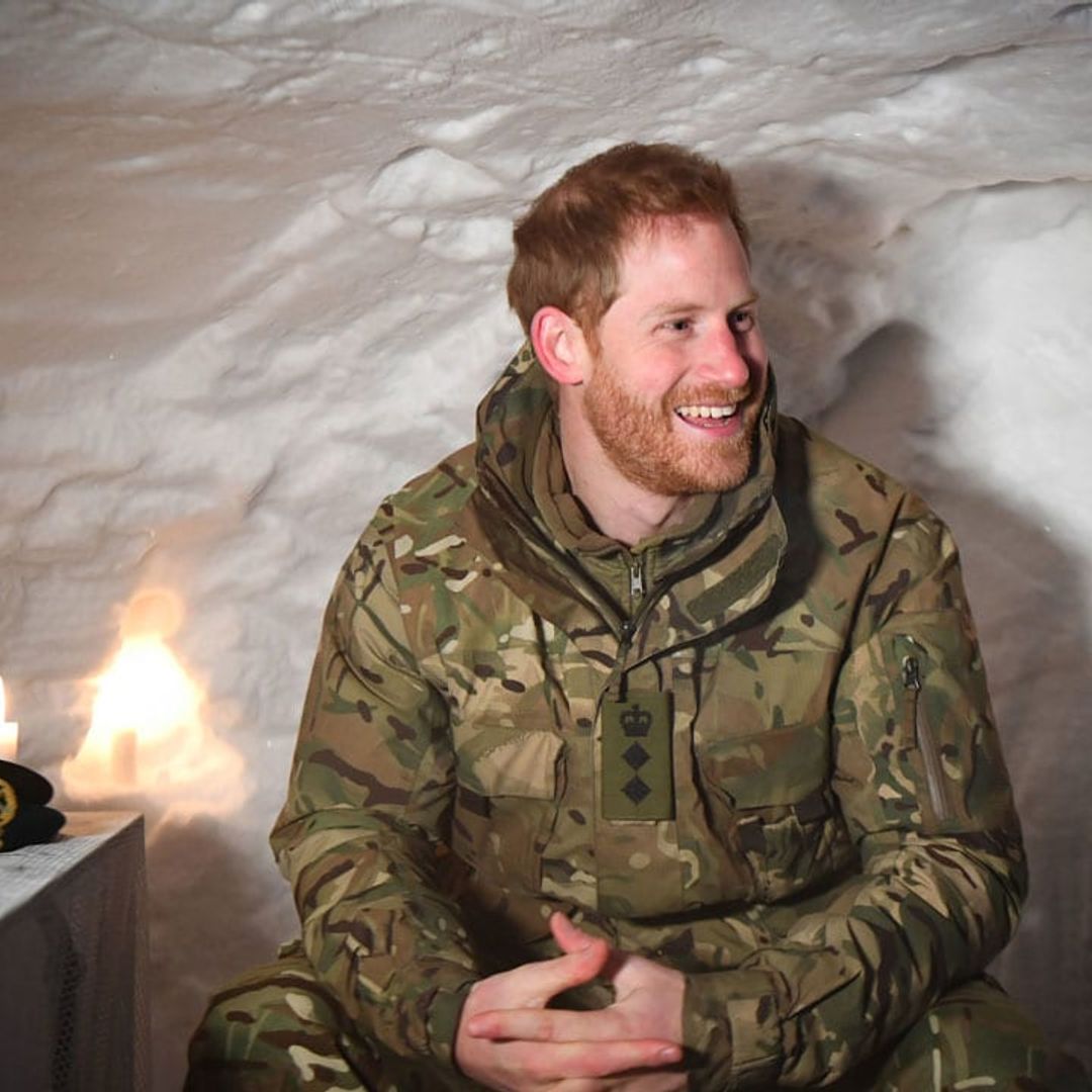 Prince Harry trades his tux for camouflage on Valentine's Day