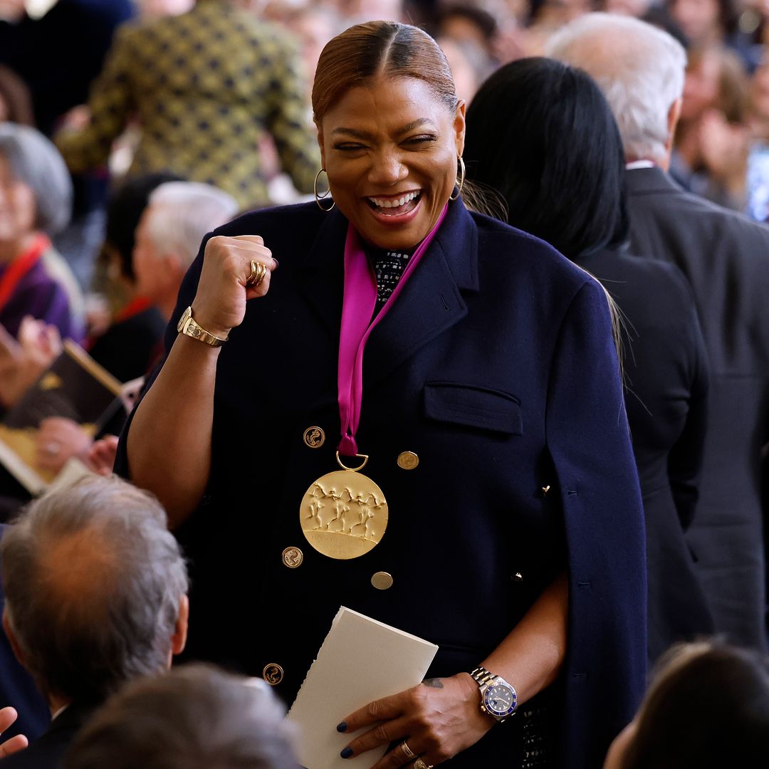 Queen Latifah recognized during an event celebrating the 2022 and 2023 National Humanities Medals and National Medals of Arts recipients on October 21, 2024 in Washington, DC.