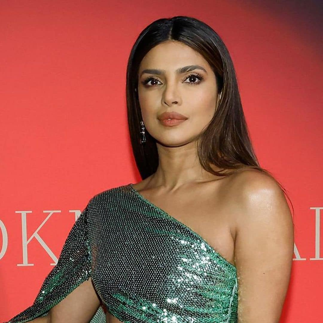 Priyanka Chopra exudes timeless elegance in a metallic emerald gown at the DKMS Gala