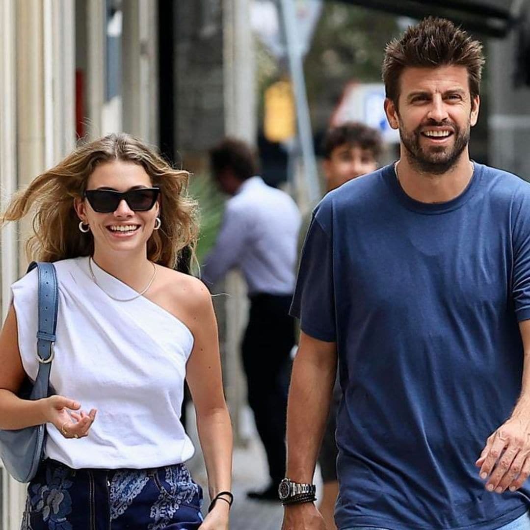 Gerard Piqué and Clara Chía rock complementary outfits while enjoying a lunch date