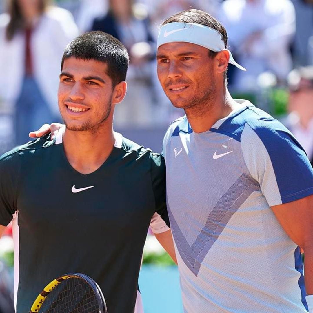 Watch Rafael Nadal and Carlos Alcaraz get ready for their upcoming match