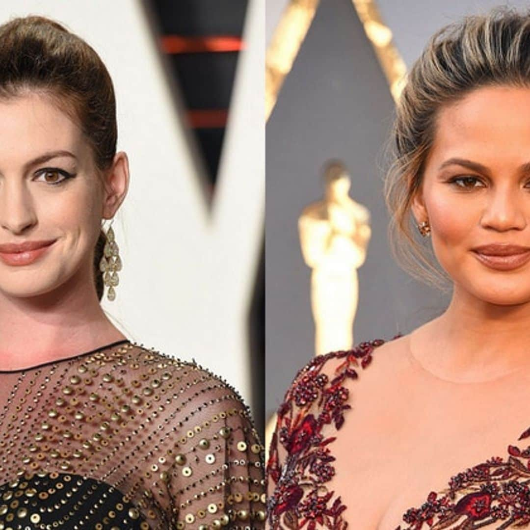 Anne Hathaway and Chrissy Teigen celebrate first baby showers on both coasts