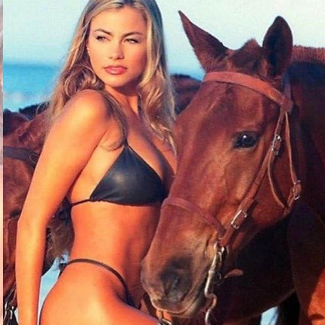 Sofia Vergara is stunning in revealing black bikini in throwback pic - and she's blonde!