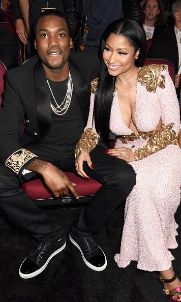 Nicki Minaj and Meek Mill look every bit the happy couple in