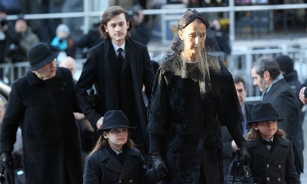 Celine Dion arrives at René Angélil's funeral, son promises to 'live up ...