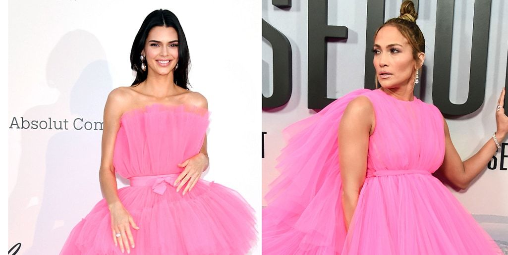 Kendall Jenner and Joan Smalls Twin in Pink Minidresses | POPSUGAR Fashion