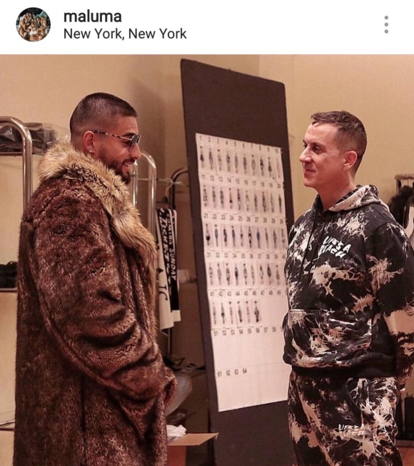 Moschino - MALUMA and Natalia Barulich wearing Moschino by Jeremy SCOTT at  the New York Fashion Week!