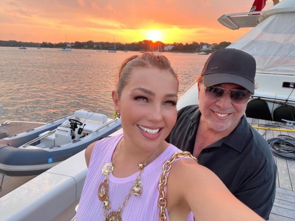 Thalía y su esposo Tommy Mottola