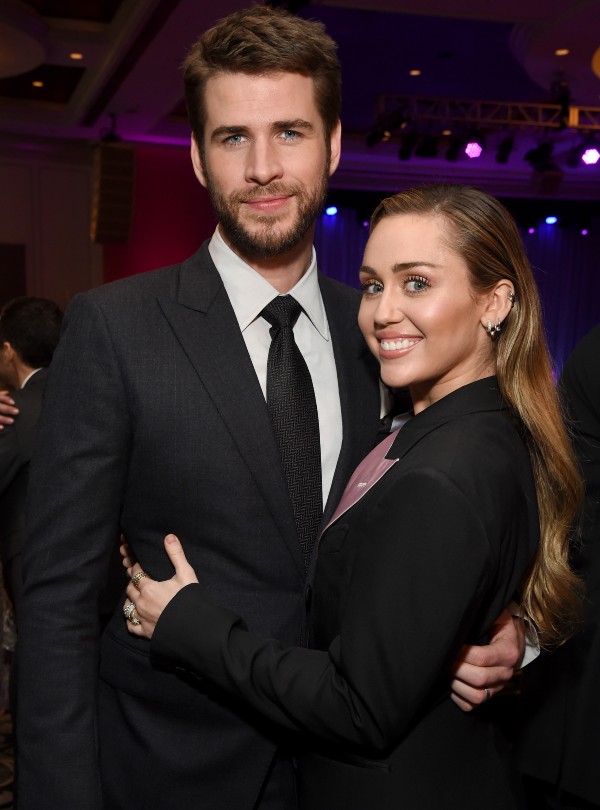 Miley Cyrus junto a Liam 