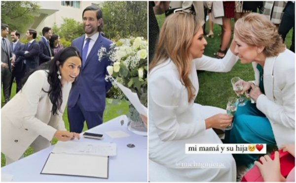 Aislinn Derbez en la boda de su hermana Mich