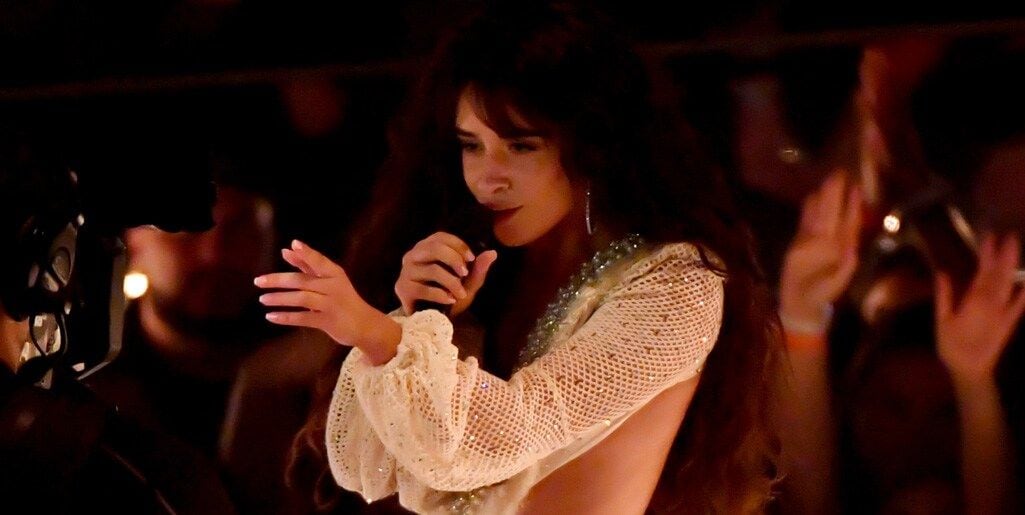 WornOnTV: Camila's black mesh corset dress on The Voice, Camila Cabello