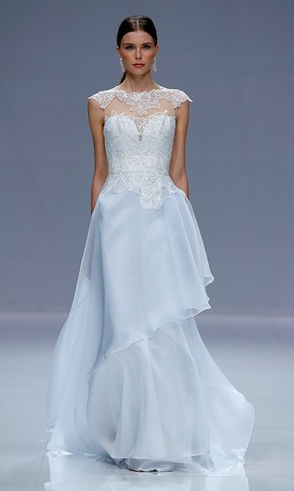 blue lace wedding dresses