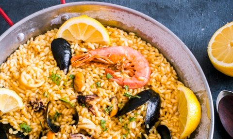 Paella with seafood (Spain)