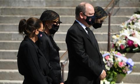 Monaco royals attend family member's funeral service