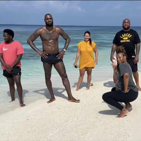 Lebron James' vacation in the Maldives